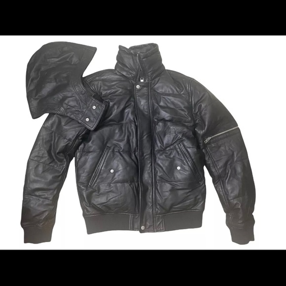 J. Lindeberg Genuine Leather mens Bomber jacket Cold WinterSize M Retail $1500